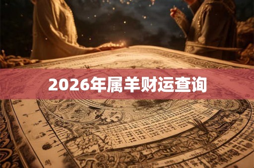 2026年属羊财运查询