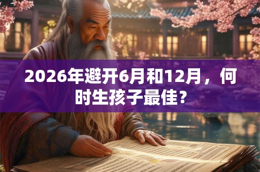 2026年避开6月和12月，何时生孩子最佳？