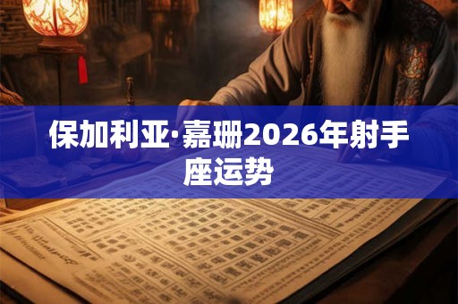 保加利亚·嘉珊2026年射手座运势