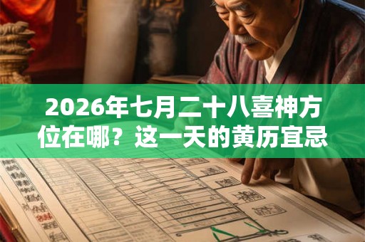 2026年七月二十八喜神方位在哪？这一天的黄历宜忌如何