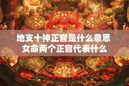 地支十神正官是什么意思 女命两个正官代表什么