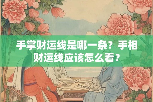 手掌财运线是哪一条?手相财运线应该怎么看? 手掌财运线是哪一条?手相财运线应该怎么看?