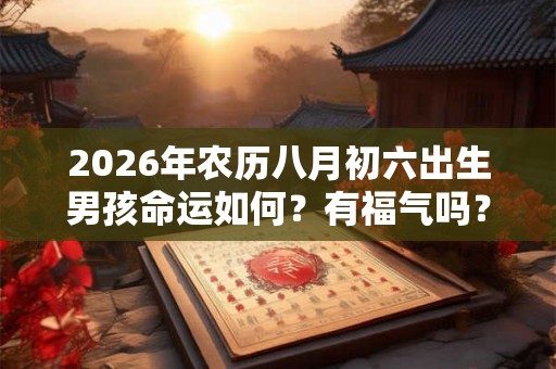 2026年农历八月初六出生男孩命运如何？有福气吗？