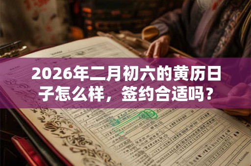 2026年二月初六的黄历日子怎么样，签约合适吗？