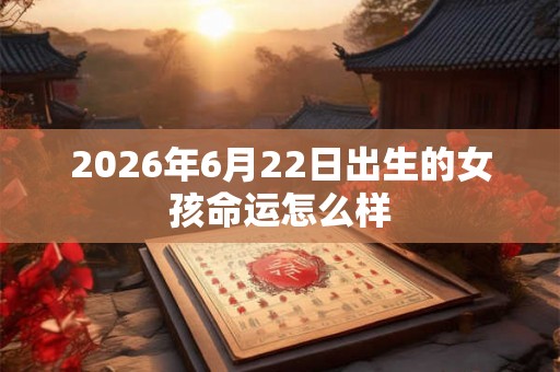 2026年6月22日出生的女孩命运怎么样