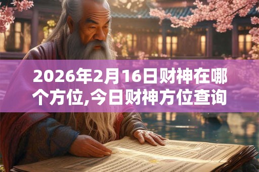 2026年2月16日财神在哪个方位,今日财神方位查询