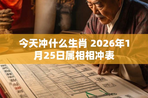 今天冲什么生肖 2026年1月25日属相相冲表