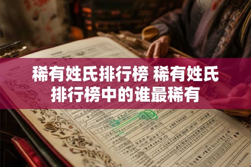 稀有姓氏排行榜 稀有姓氏排行榜中的谁最稀有