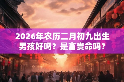 2026年农历二月初九出生男孩好吗？是富贵命吗？