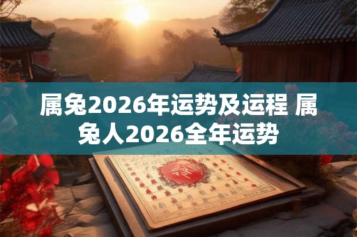 属兔2026年运势及运程 属兔人2026全年运势 属兔2026年运势及运程 属兔人2026全年运势