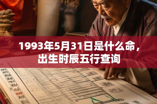 1993年5月31日是什么命，出生时辰五行查询