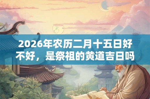 2026年农历二月十五日好不好，是祭祖的黄道吉日吗？