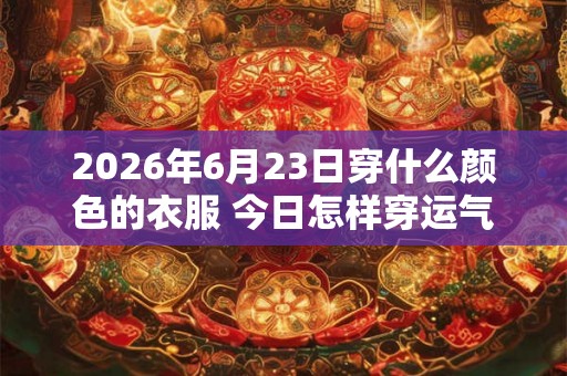 2026年6月23日穿什么颜色的衣服 今日怎样穿运气爆棚