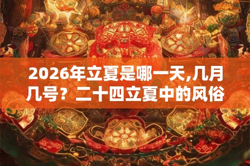 2026年立夏是哪一天,几月几号？二十四立夏中的风俗？