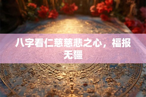 八字看仁慈慈悲之心，福报无疆