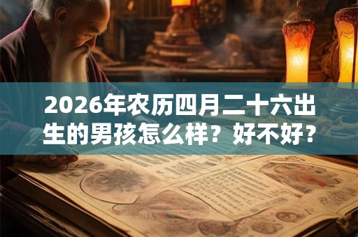2026年农历四月二十六出生的男孩怎么样?好不好? 2026年农历四月二十六出生的男孩怎么样?好不好?
