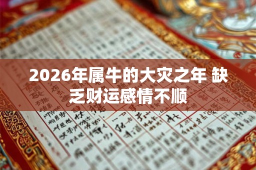 2026年属牛的大灾之年 缺乏财运感情不顺