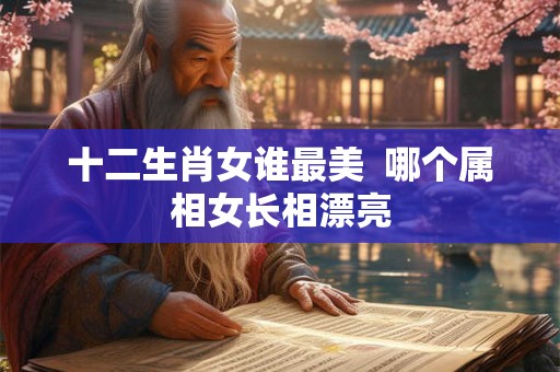 十二生肖女谁最美  哪个属相女长相漂亮