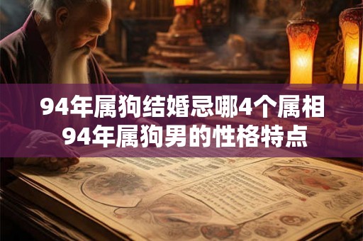 94年属狗结婚忌哪4个属相 94年属狗男的性格特点 94年属狗结婚忌哪4个属相 94年属狗男的性格特点