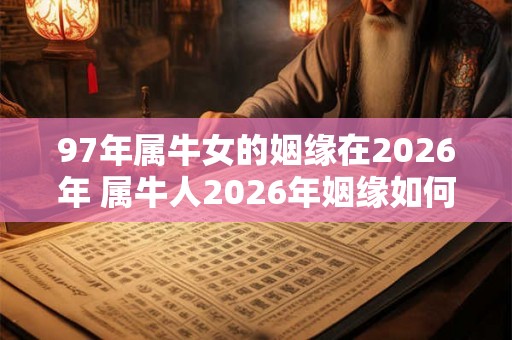 97年属牛女的姻缘在2026年 属牛人2026年姻缘如何