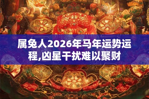 属兔人2026年马年运势运程,凶星干扰难以聚财