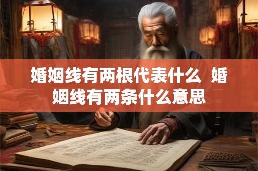 婚姻线有两根代表什么  婚姻线有两条什么意思