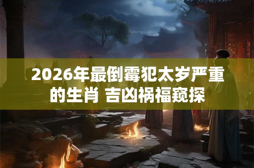 2026年最倒霉犯太岁严重的生肖 吉凶祸福窥探