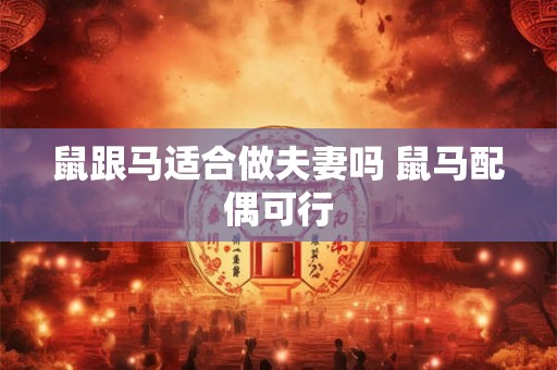 鼠跟马适合做夫妻吗 鼠马配偶可行
