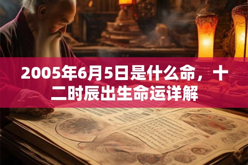 2005年6月5日是什么命,十二时辰出生命运详解 2005年6月5日是什么命,十二时辰出生命运详解