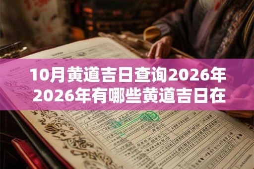 10月黄道吉日查询2026年 2026年有哪些黄道吉日在10月