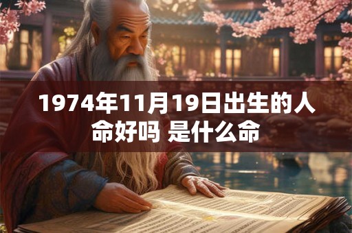 1974年11月19日出生的人命好吗 是什么命