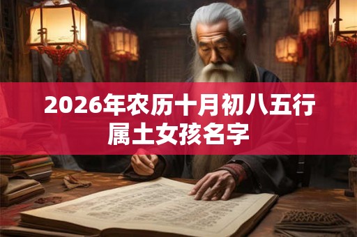 2026年农历十月初八五行属土女孩名字