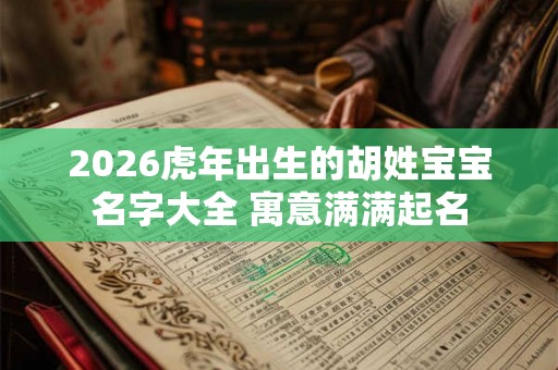 2026虎年出生的胡姓宝宝名字大全 寓意满满起名