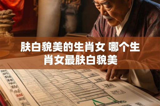 肤白貌美的生肖女 哪个生肖女最肤白貌美