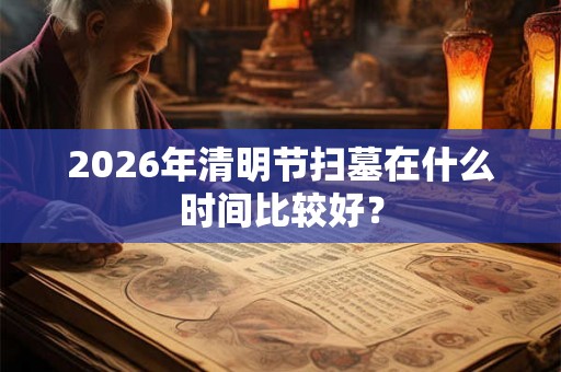 2026年清明节扫墓在什么时间比较好？