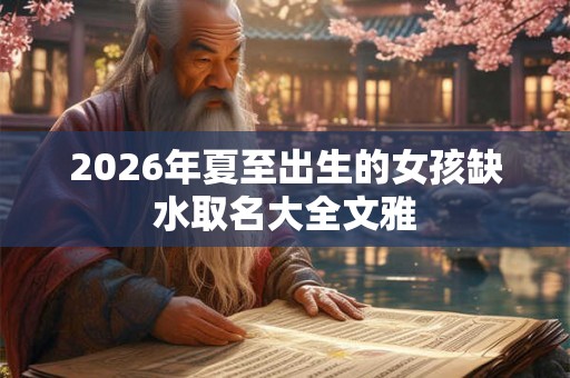 2026年夏至出生的女孩缺水取名大全文雅