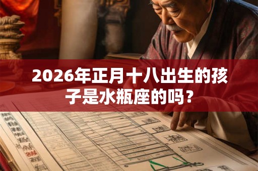 2026年正月十八出生的孩子是水瓶座的吗？