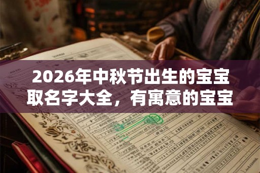 2026年中秋节出生的宝宝取名字大全，有寓意的宝宝取名