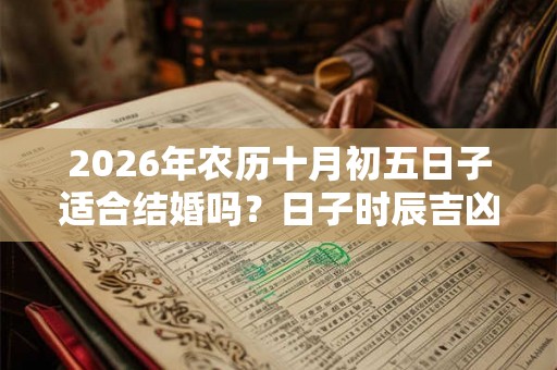 2026年农历十月初五日子适合结婚吗？日子时辰吉凶如何？