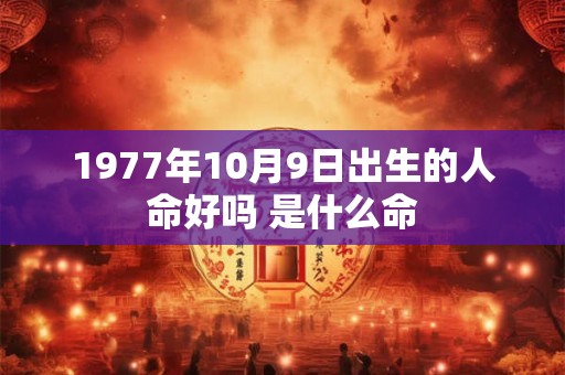 1977年10月9日出生的人命好吗 是什么命