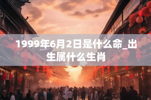 1999年6月2日是什么命_出生属什么生肖