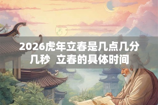 2026虎年立春是几点几分几秒 立春的具体时间 2026虎年立春是几点几分几秒 立春的具体时间