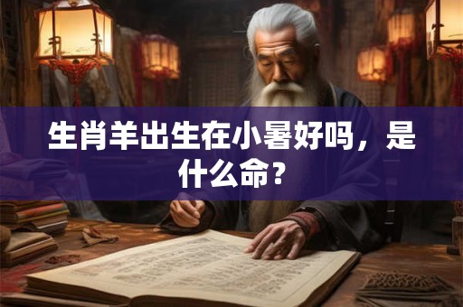 生肖羊出生在小暑好吗，是什么命？