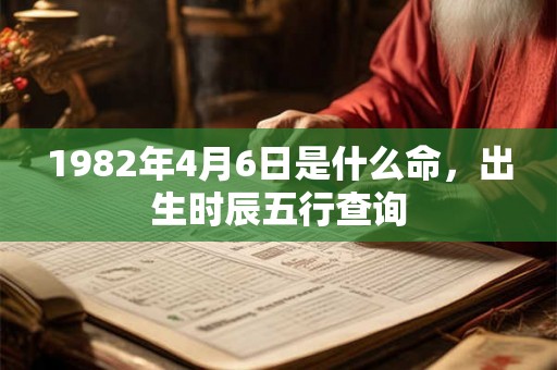 1982年4月6日是什么命,出生时辰五行查询 1982年4月6日是什么命,出生时辰五行查询