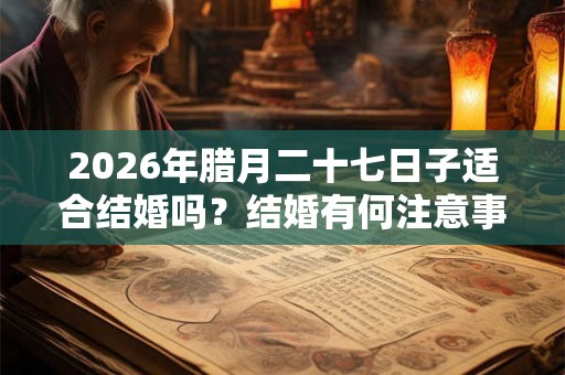 2026年腊月二十七日子适合结婚吗？结婚有何注意事项？
