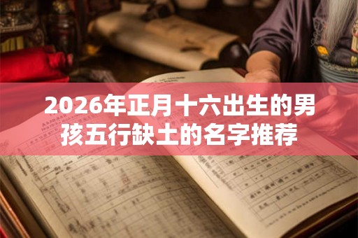 2026年正月十六出生的男孩五行缺土的名字推荐