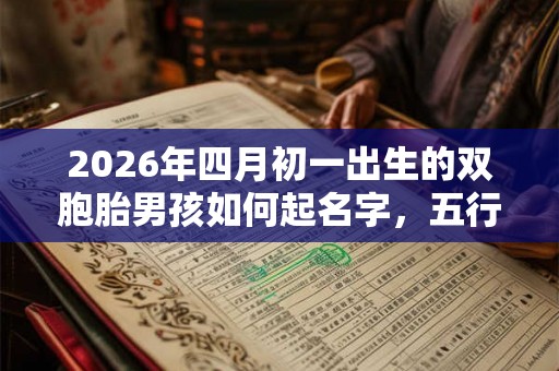 2026年四月初一出生的双胞胎男孩如何起名字，五行属什么