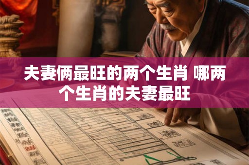 夫妻俩最旺的两个生肖 哪两个生肖的夫妻最旺