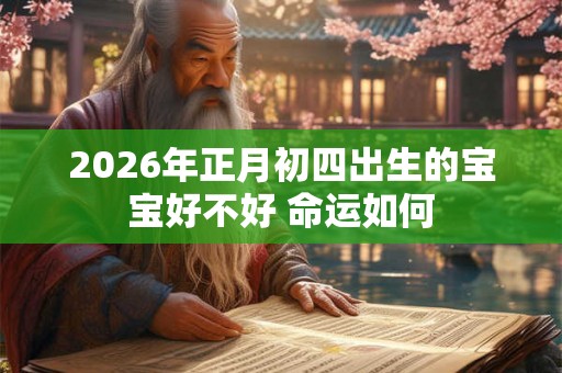 2026年正月初四出生的宝宝好不好 命运如何