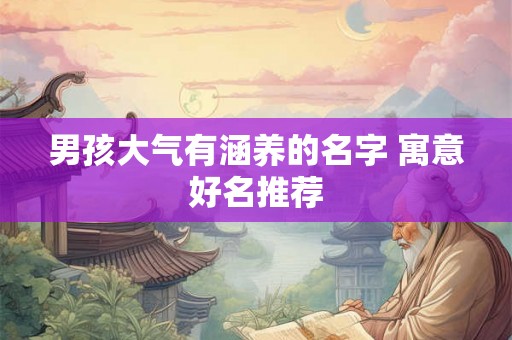 男孩大气有涵养的名字 寓意好名推荐